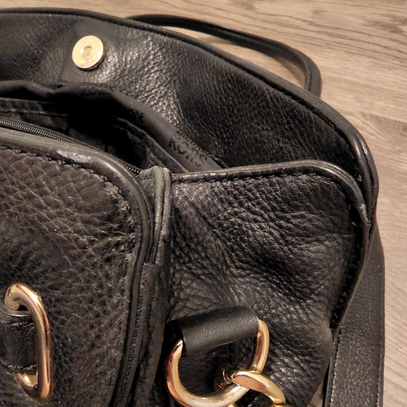 Black leather bag - Micheal Kors Hamilton Satchel Handbag - Picture 8 of 16